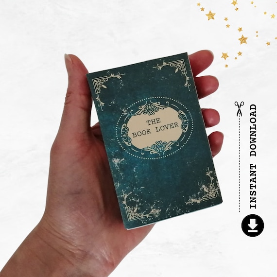 Book Gift Card Holder | Diy Gift Card Holder | PRINTABLE Matchbox | Gift Card in Matchbox | Book Lover Gift | Mini Book Box DIGITAL DOWNLOAD