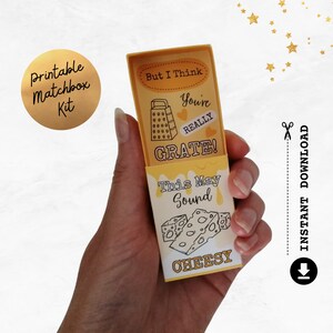 Ich denke du bist wirklich Rost Karte | Lustiges druckbares Geschenk | DIY niedliches Streichholzschachtel-Handwerk | Geburtstag Valentinstag | Pdf Sofortiger Download