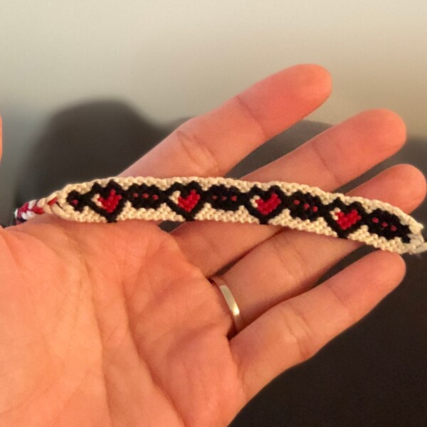 Heart beat friendship bracelets red heart kid bracelet short cute