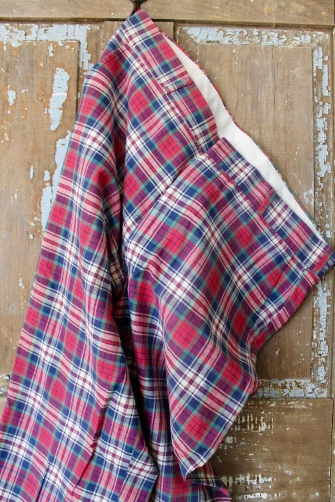 Vintage 60's India Madras Cotton Pants Men's Etsy