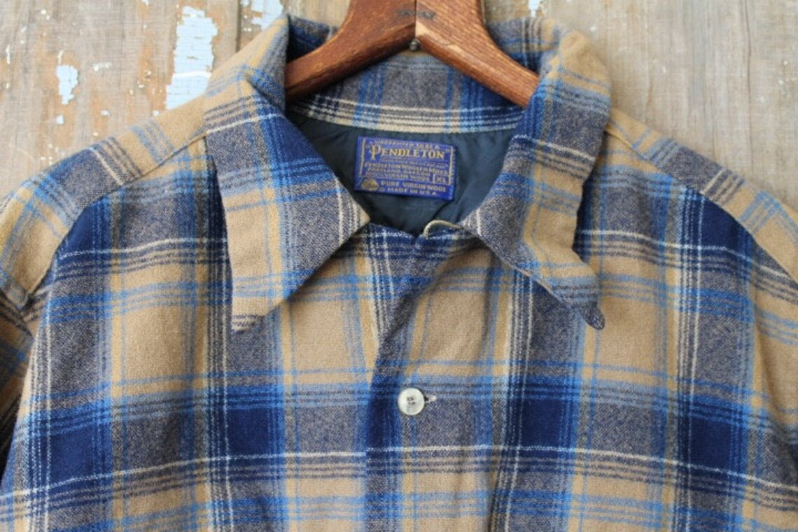 Pendleton 60's Vintage Wool Board Shirt Size Men's | Etsy
