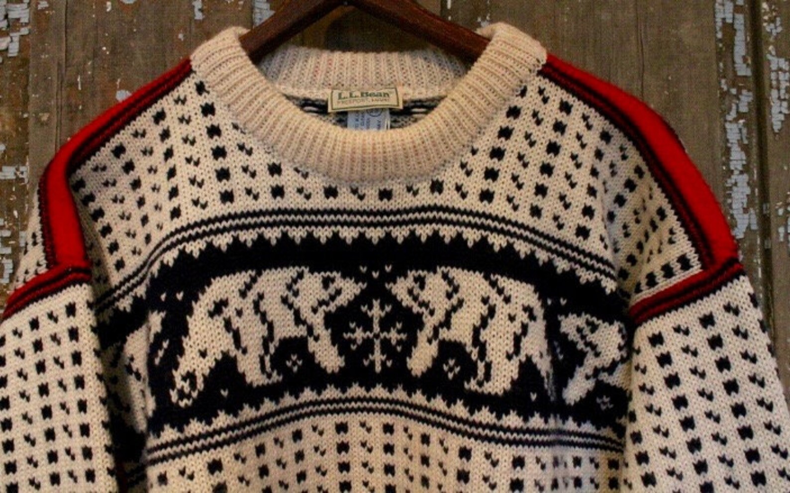 Vintage 90'S LL BEAN NORWAY Wool Sweater Men's L | Etsy