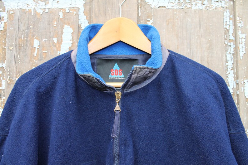 90/'s SOS Polarfleece Ski Jacket Men/'s Large