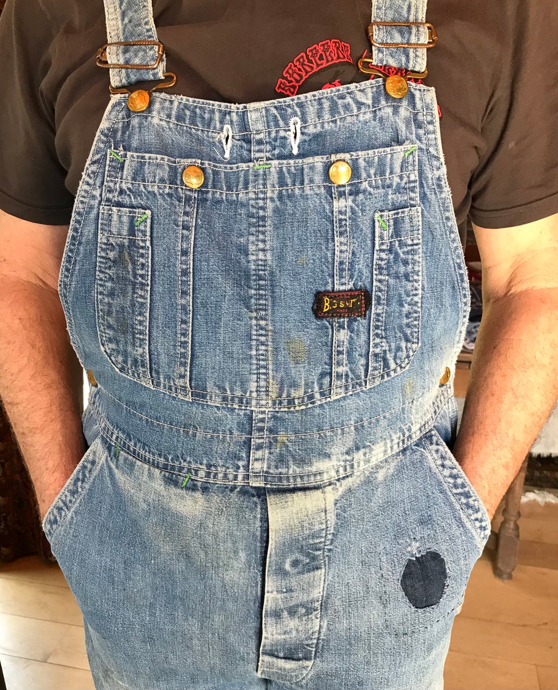 BIG SMITH Vintage 50's Denim Bib Overalls Men's Etsy