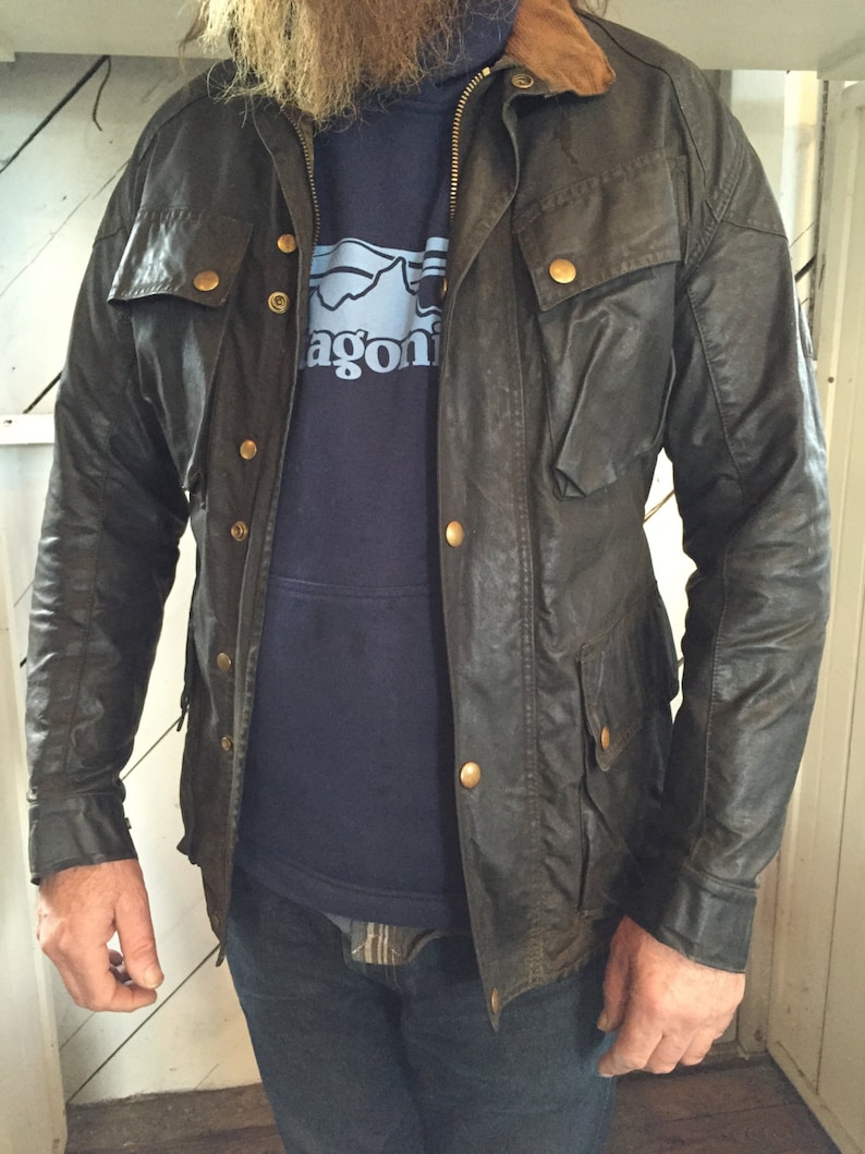 Belstaff Trialmaster Vintage Waxed Cotton Motorcycle Jacket Etsy UK