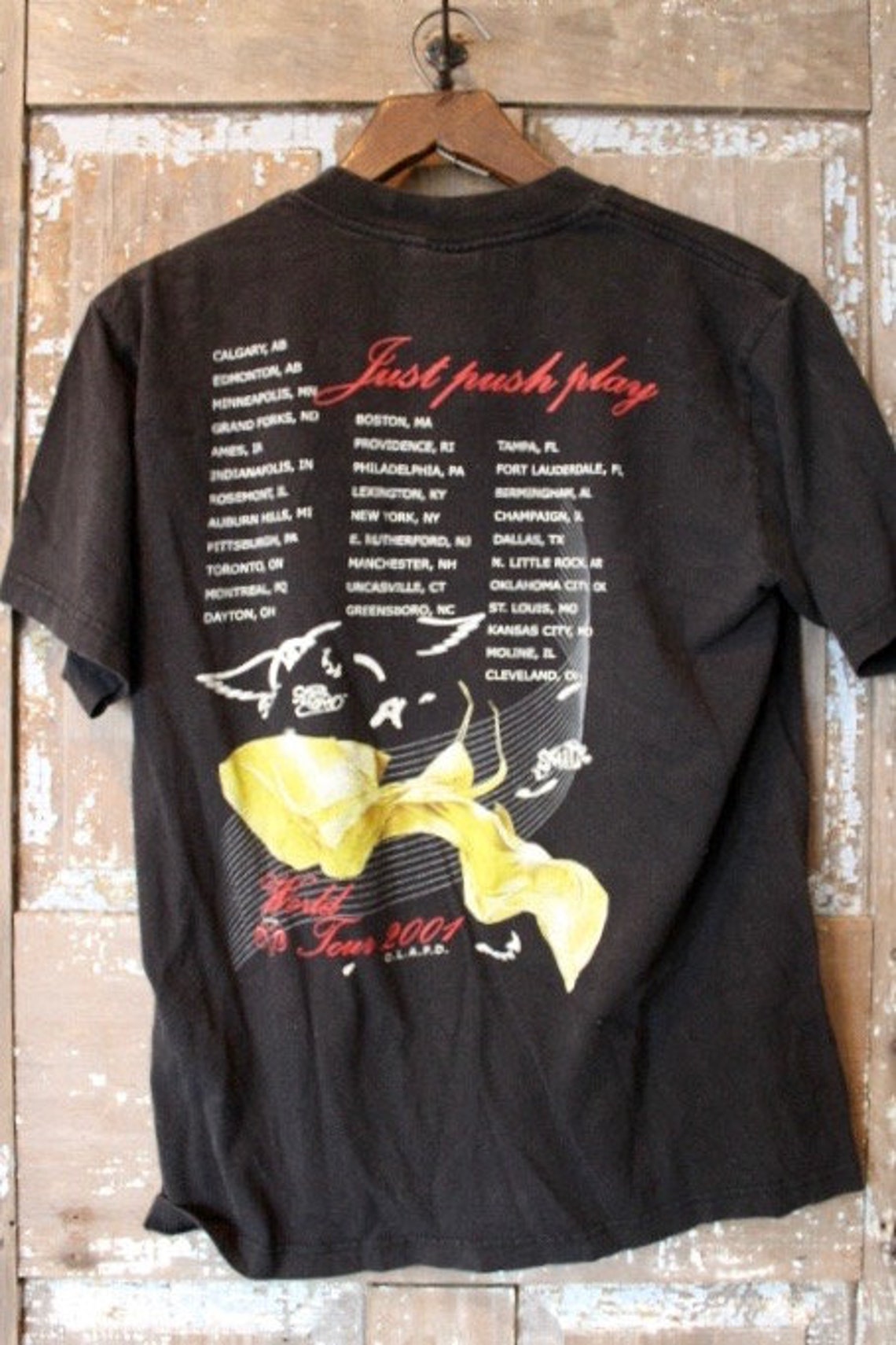 VINTAGE AEROSMITH 2001 CONCERT Tour Tshirt Men's Medium Etsy Singapore