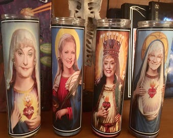 GOLDEN GIRLS prayer candles~Blanche Devereaux ~ Rose Nylund ~ Dorothy Zbornak ~ Sophia Petrillo