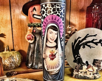 Betty Page ~ Prayer Candle ~ Goth ~ Cult Classic