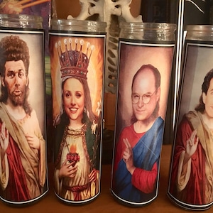 Seinfeld Pray CandleJerry GeorgeElaineCosmo Kramercult classics image 1