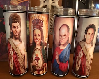 Seinfeld Pray Candle~Jerry ~George~Elaine~Cosmo Kramer~cult classics