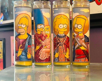 The Simpsons ~ Prayer candles ~ Homer ~ Marge ~ Bart ~ Lisa
