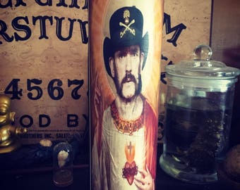 Lemmy ~ prayer candle~  Motörhead ~ metal ~punk~goth