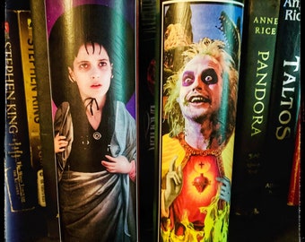 Beetlejuice and Lydia ~prayer candle~goth~