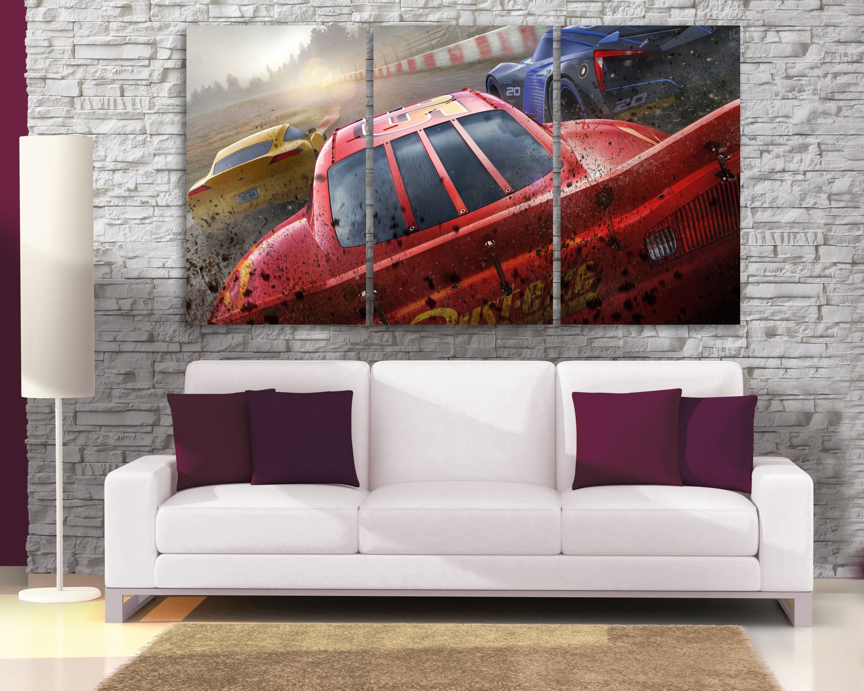 Cars Movie Wall Art Cars Canvas Print Kids Room Decor Nursery | Etsy