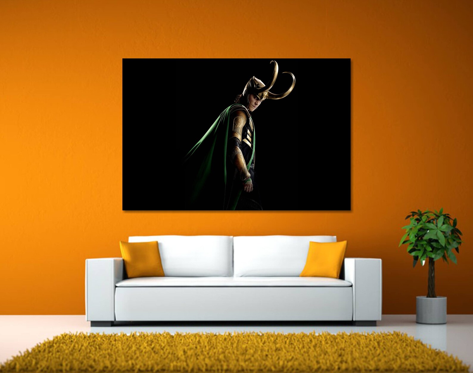 Large Loki Wall Art Marvel Wall Decor Avengers Wall Art Etsy