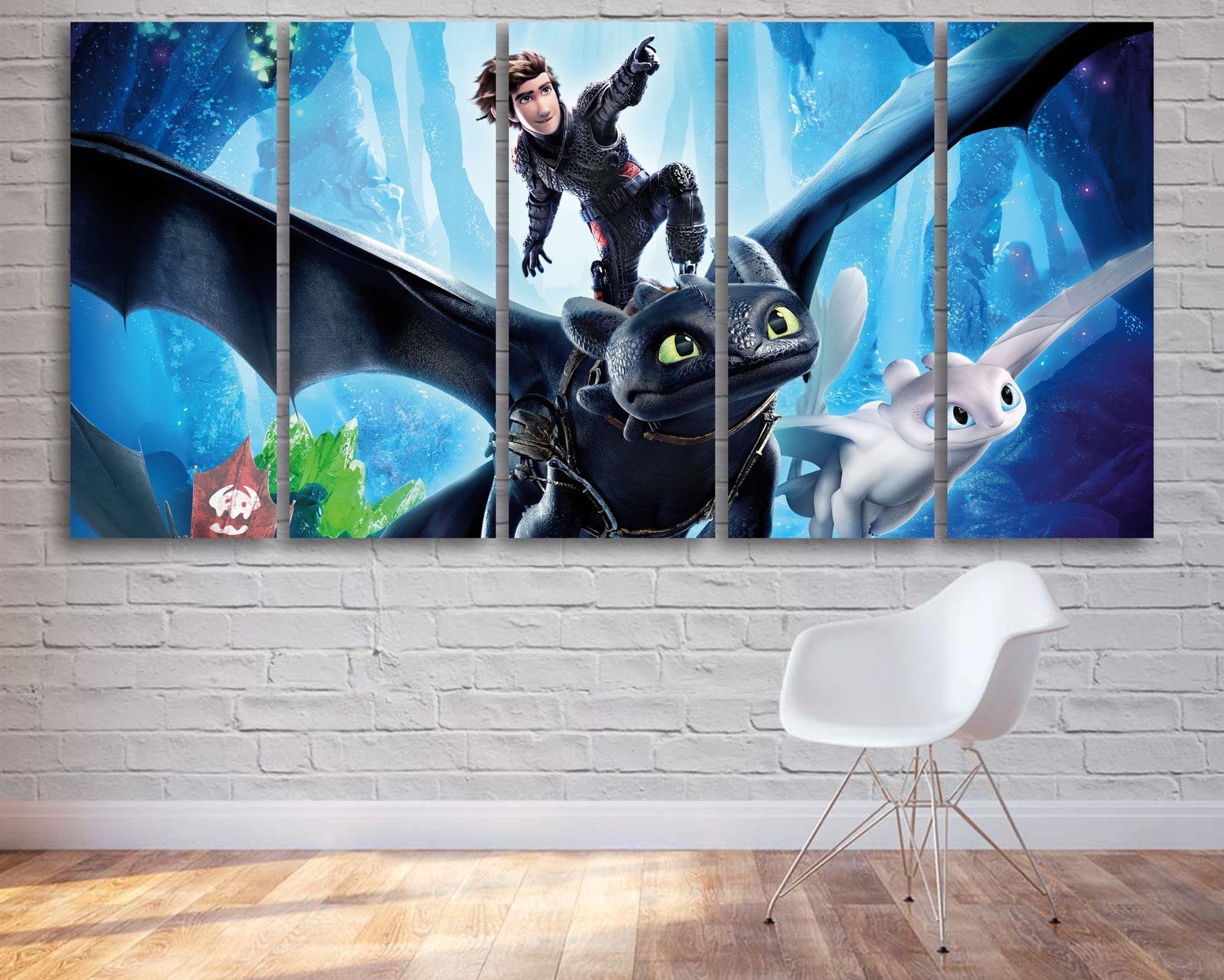 How to Train Your Dragon Wall Art Dragon Canvas Print Your Etsy