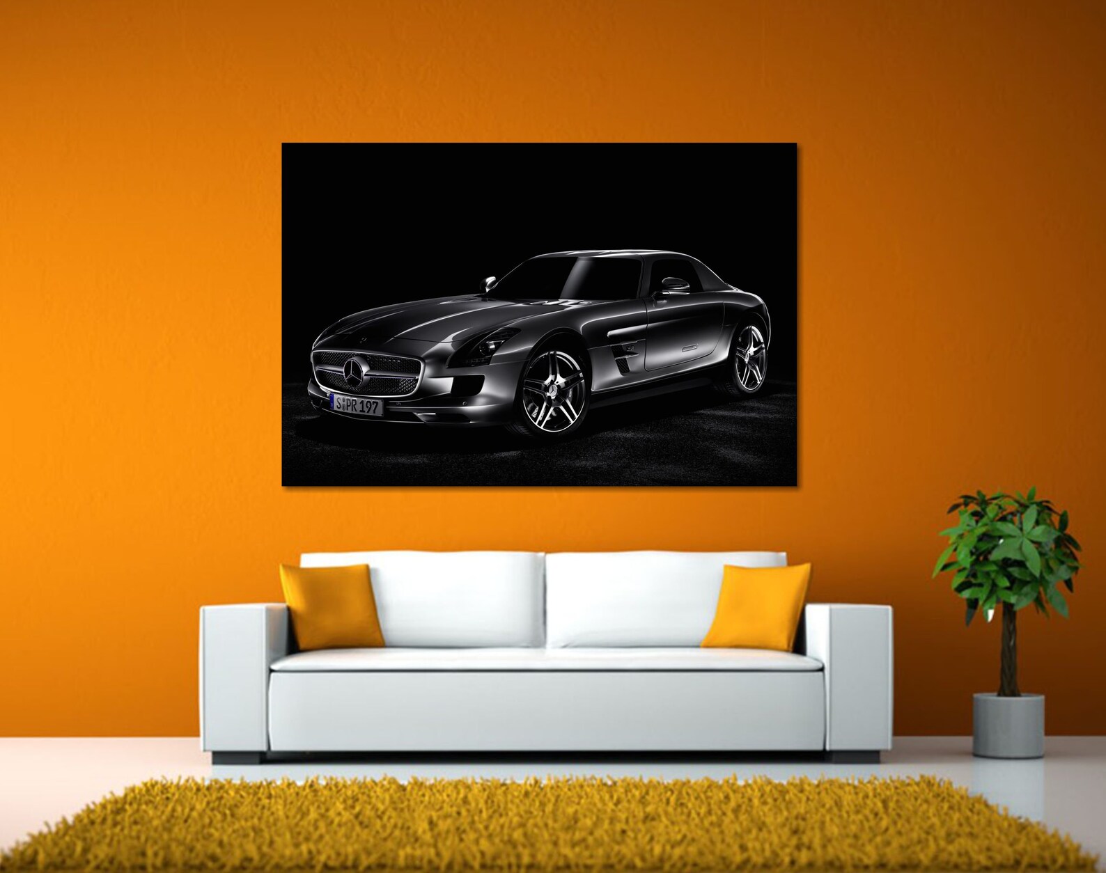 Mercedes Benz Wall Art Mercedes Poster Mercedes SLS Etsy