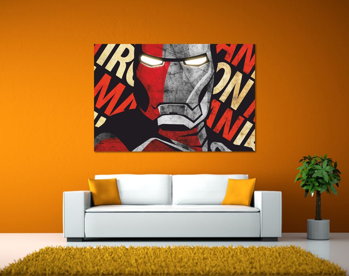Iron Man Wall Art Iron Man Civil War Poster Marvel Wall Etsy