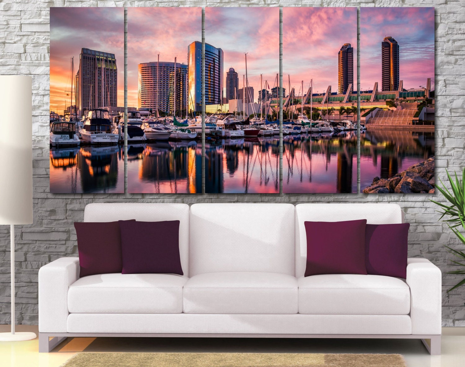 San Diego Wall Art Cityscape Large Canvas Print Cityscape | Etsy