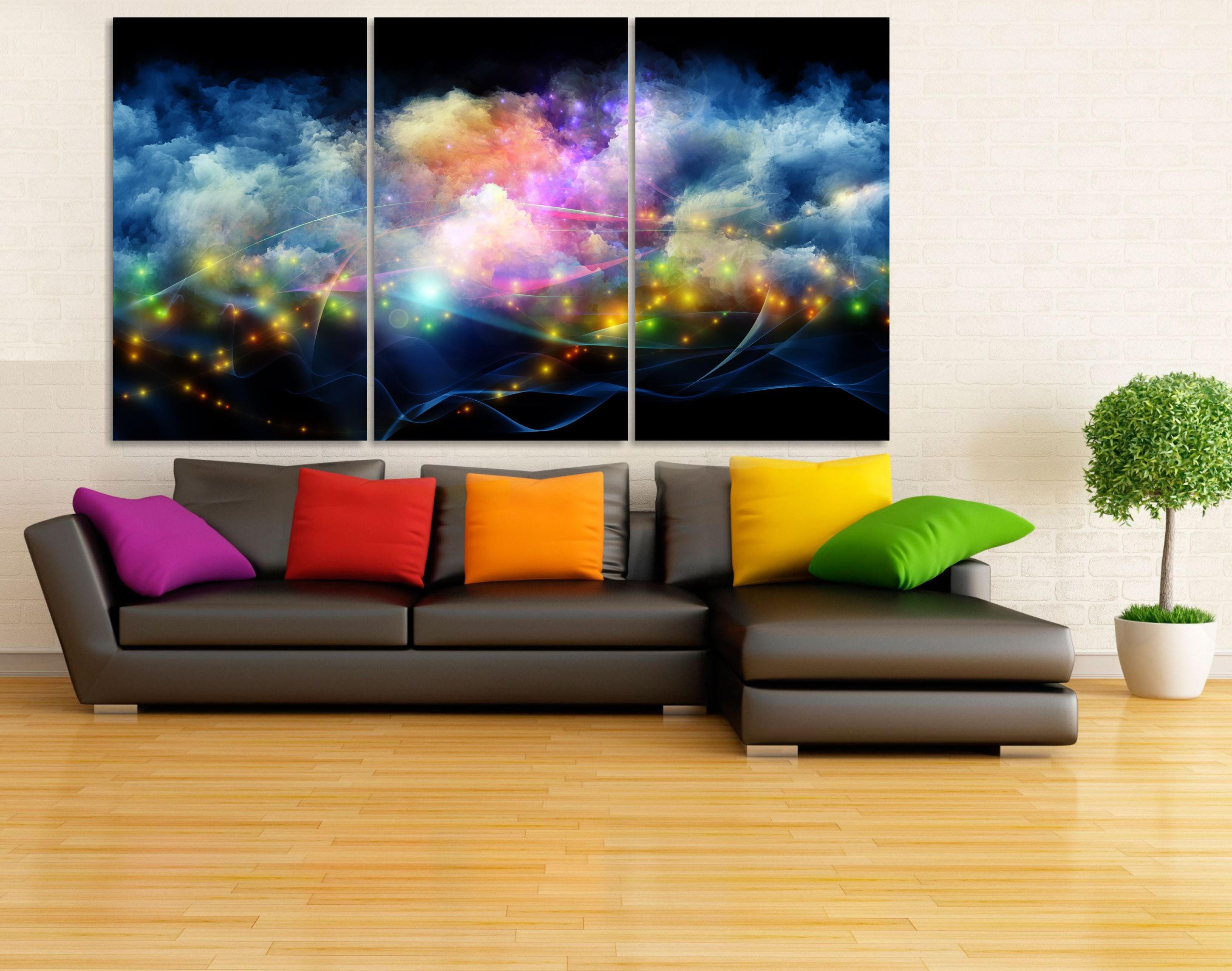 Outer Space Canvas Print Outer Space Wall Art Large Space  Etsy