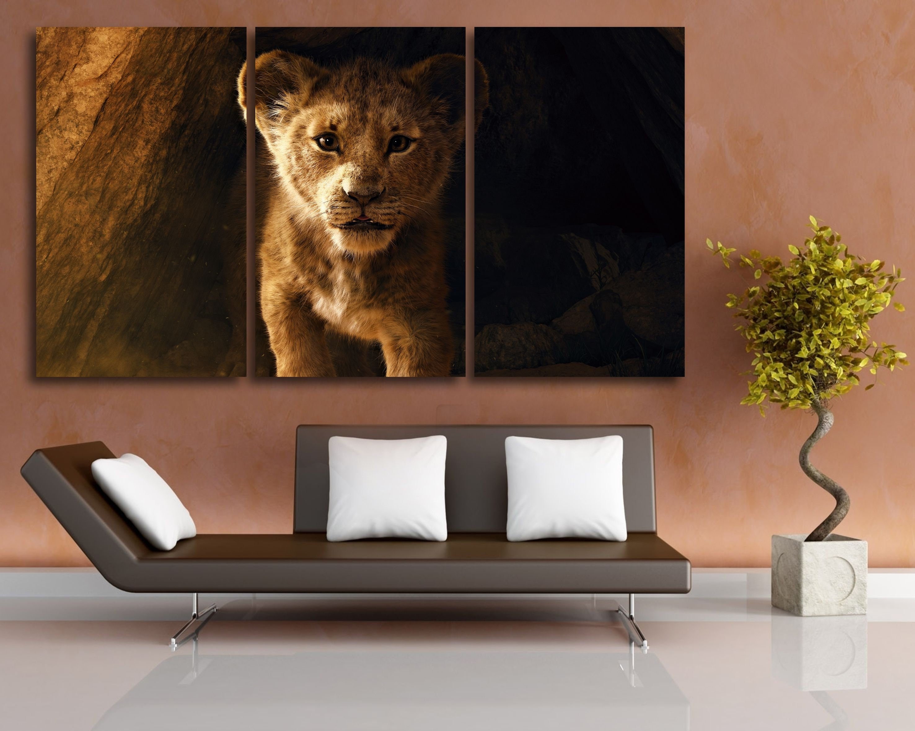 Lion King Movie Wall Art Lion King Wall Art Lio King Canvas Etsy