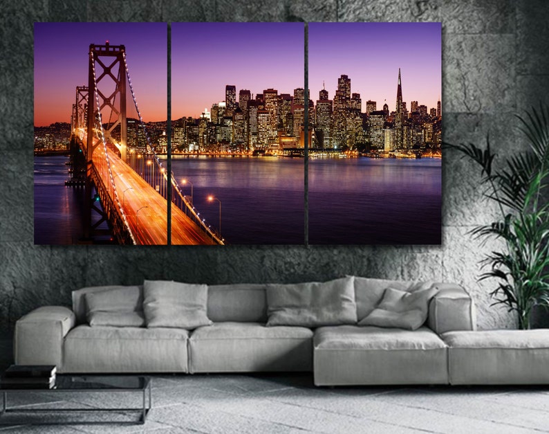 San Francisco Canvas Print Large Canvas Art Cityscape Wall Etsy