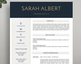 Resume Template + Cover Letter, Professional Resume Template, Modern Resume Template, Creative CV Template, Professional CV Template, NEW