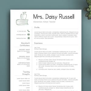 Professional Teacher Resume Template for Pages & MS Word. Complete 1,2,3 Pages Resume Template | Teacher Resume Template. Creative Resume.
