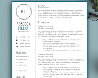 Creative Resume Template For Pages and MS Word. Complete 1,2,3 Pages Professional Resume Template. Editable CV template, Professional CV.