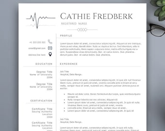 Nurse Resume Template for Pages & MS Word. Complete 1,2,3 Pages Resume Template | Professional Resume Template. Medical Resume.