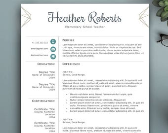 Creative Resume Template for Word & Pages. Complete 1,2,3 Pages Resume Template. Professional CV Template. Elegant CV, Creative Resume.