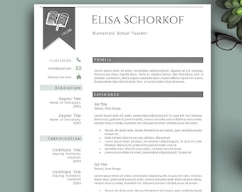 Teacher Resume Template. Creative Resume Template. Professional 1,2,3 Page Resume Template. Impressive CV Template For Word And Pages.