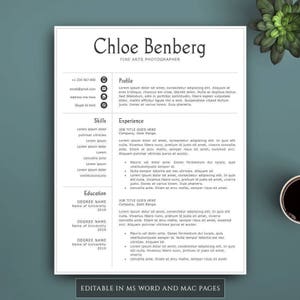 Resume Template 3 in 1. Instant Download. Professional Resume Template. Modern Resume Template, Professional CV Template. Resume Bundle image 4