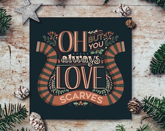 Love Actually Scarves Quote Christmas Card