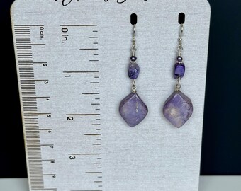 Charoite Dangle Earrings #2