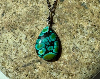 Turquoise and Onyx Pendant
