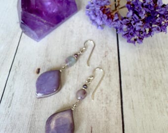 Charoite Dangle Earrings