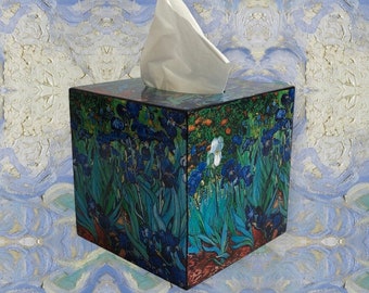 Vincent Van Gogh handcrafted wood Napkin Holder - Functional and Stylish Addition to Any Kitchen.