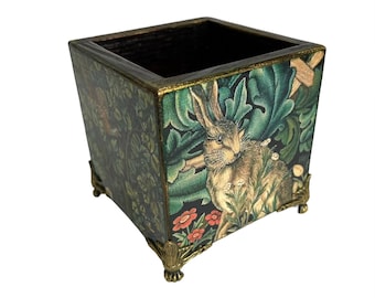 Pencil Holder William Morris Inspired – office decor for women desk aesthetic, bonus mom gift.