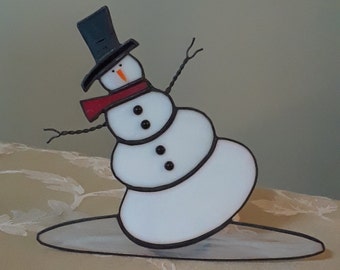 Stained Glass Snowman                        Mr. McChilly the Snowman