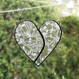 Heart - 13th Anniversary Lace Stained Glass