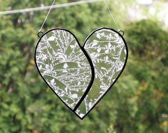 Heart - 13th Anniversary Lace Stained Glass