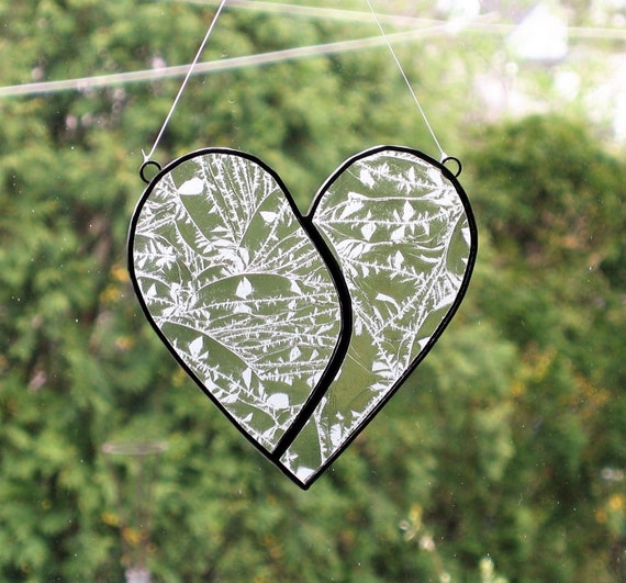 Heart - 13th Anniversary Lace Stained Glass - Etsy