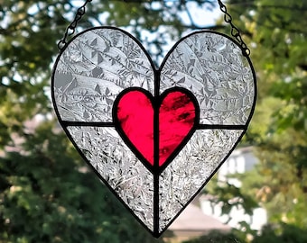 13th Anniversary Red Heart Surrounded With Lace