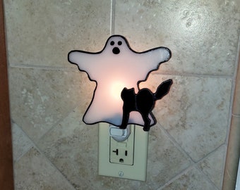 Ghost with Cat Night Light