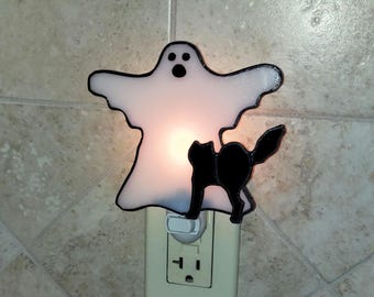 Ghost with Cat Night Light