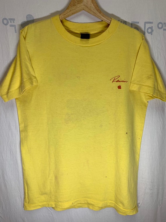 Vintage 80s Raisin Apple logo parody colourfull de