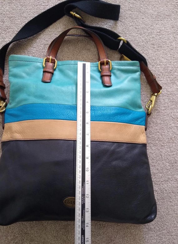 FOSSIL Explorer Multicolored Leather Crossbody To… - image 4