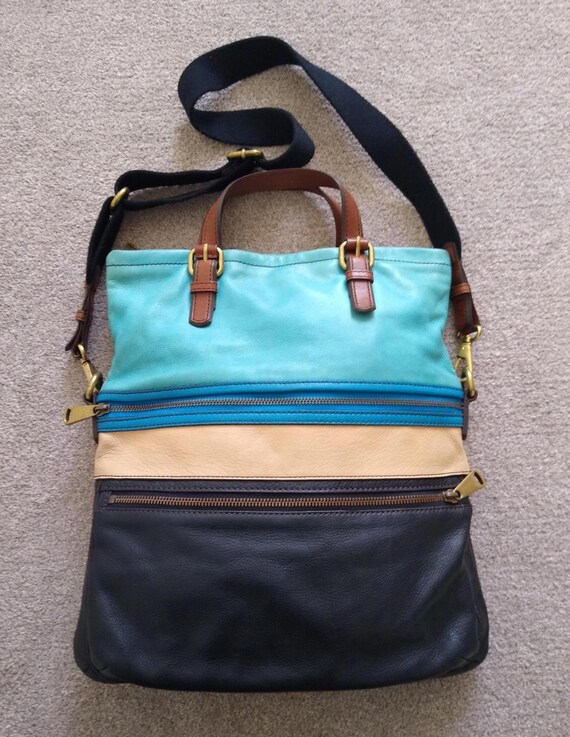 FOSSIL Explorer Multicolored Leather Crossbody To… - image 2