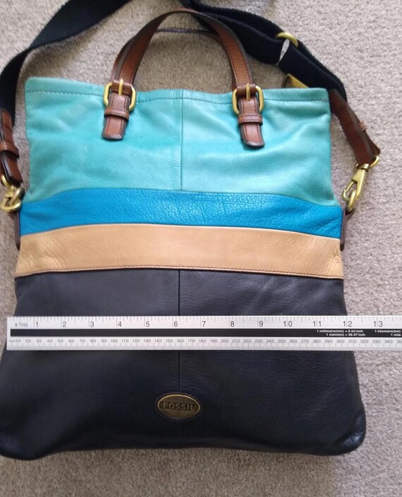 FOSSIL Explorer Multicolored Leather Crossbody To… - image 3